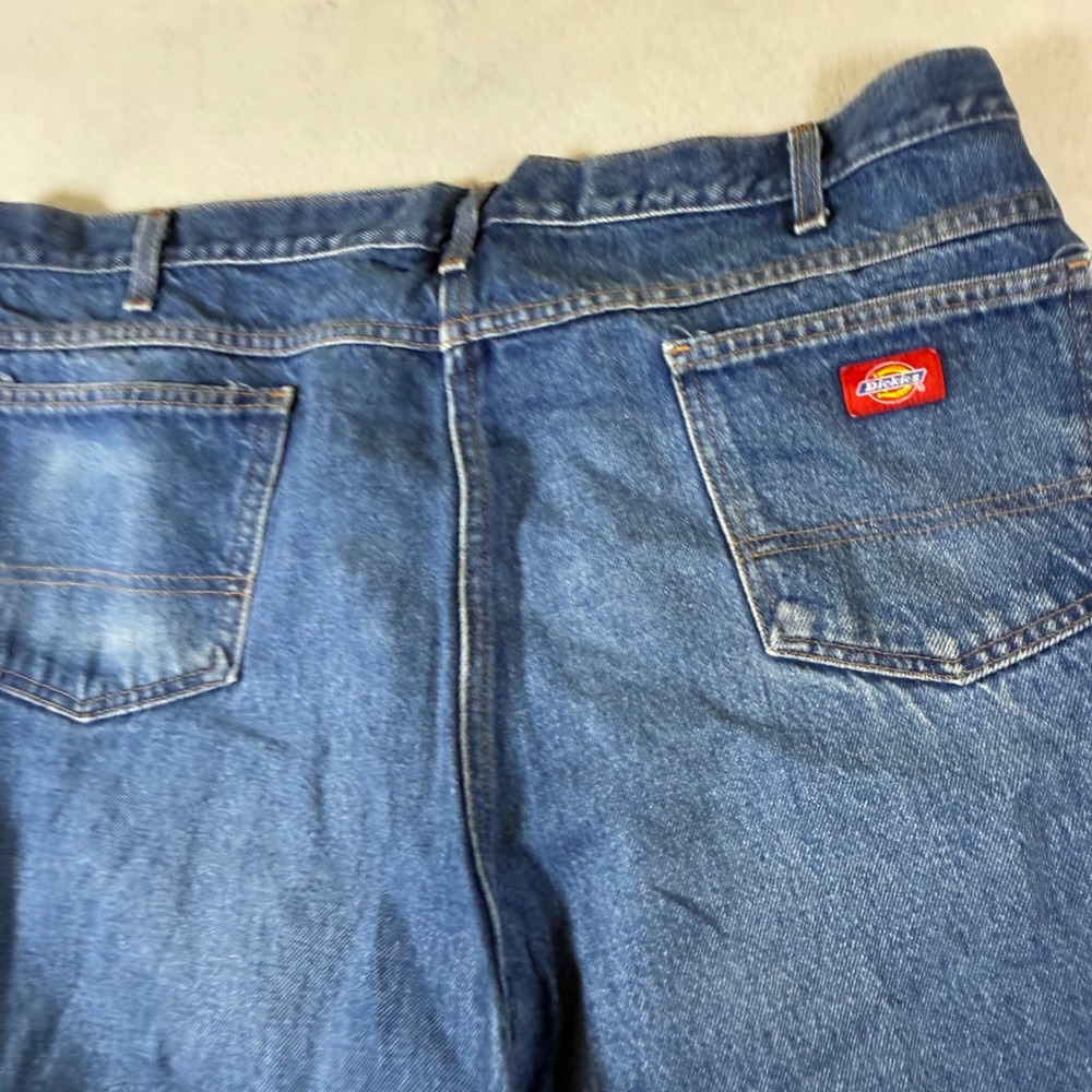 Dickies Mens Relaxed Fit Straight Leg Work Jeans Blue Denim 42x32 Medium Wash